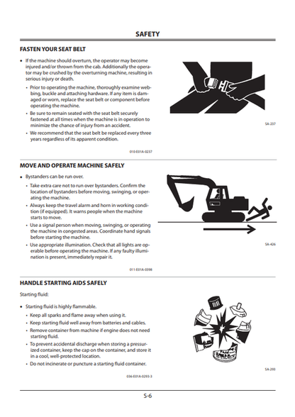 John Deere Hitachi ZAXIS 135US-3 to 225USLC-3 Operating Manual