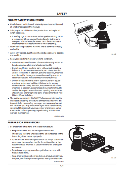 John Deere Hitachi ZAXIS 225USLC-3 225USRLC Operation Manual