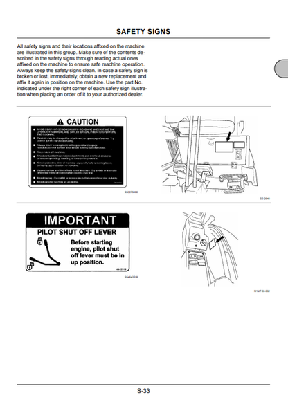 John Deere Hitachi ZAXIS 27U-2 to 50U-2 Operating Manual EM1M722