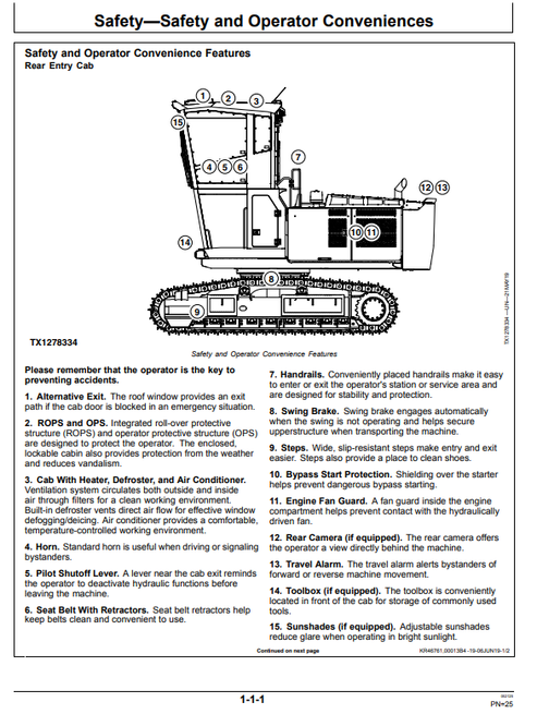 John Deere Hitachi ZAXIS 310F-FE-6N Operating Manual OMT390732X19
