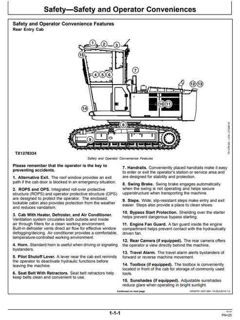 John Deere Hitachi ZAXIS 370F-FE-6N Forestry Excavator Manual