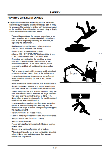 John Deere Hitachi ZAXIS 60USB-3 Excavator Operator Guide EM1N1NA12