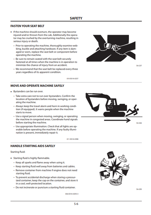 John Deere Hitachi ZAXIS CLASS Hydraulic Excavator Operating Manual