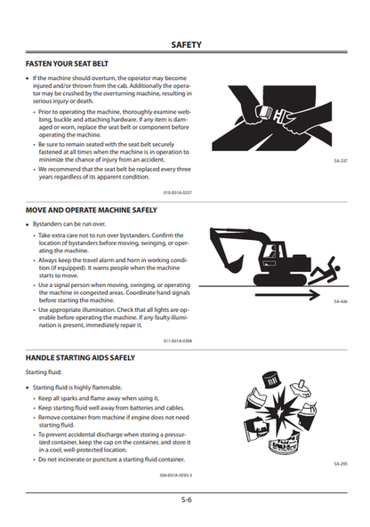 John Deere Hitachi ZAXIS CLASS Hydraulic Excavator Operating Manual