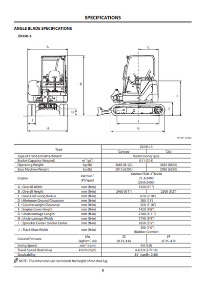 John Deere Hitachi ZAXIS Hydraulic Angle Blade Operating Manual PDF