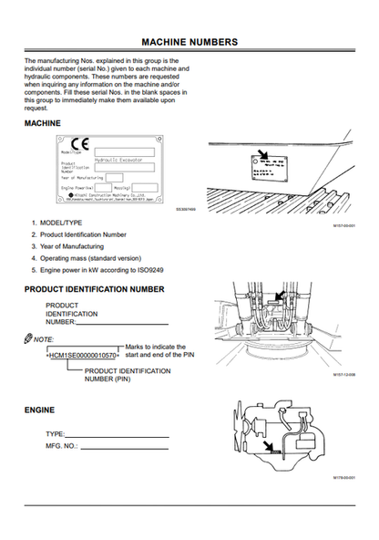 John Deere Hitachi Zaxis 25US-225USLC Excavator Operator Manual