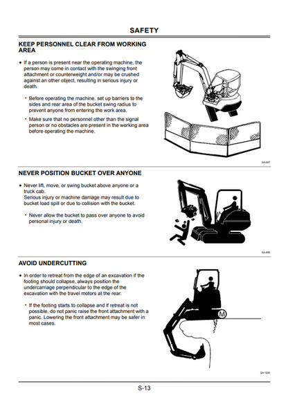 John Deere Hitachi Zaxis 30U-50U Hydraulic Excavator Operator Manual