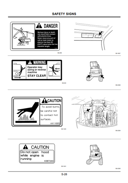 John Deere Hitachi Zaxis 40U-50U Excavator Operator Manual PDF
