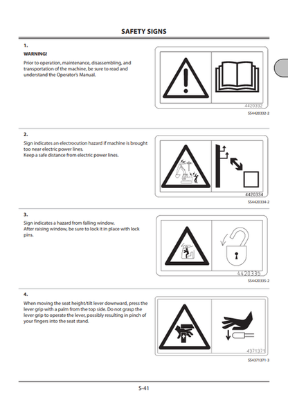 John Deere Hitachi Zaxis 5G Excavator Operation Manual ENMDCDLA34