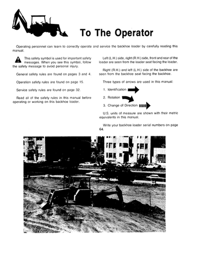 John Deere JD310-A Backhoe Loader Operation & Maintenance Manual PDF