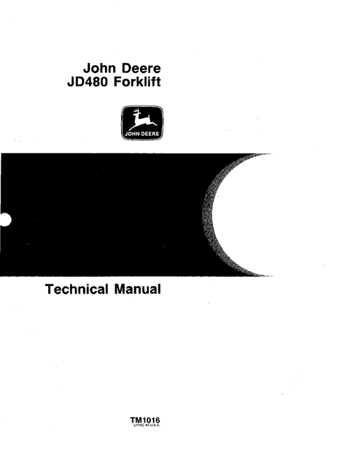 John Deere JD480 Forklift Technical Manual TM1016