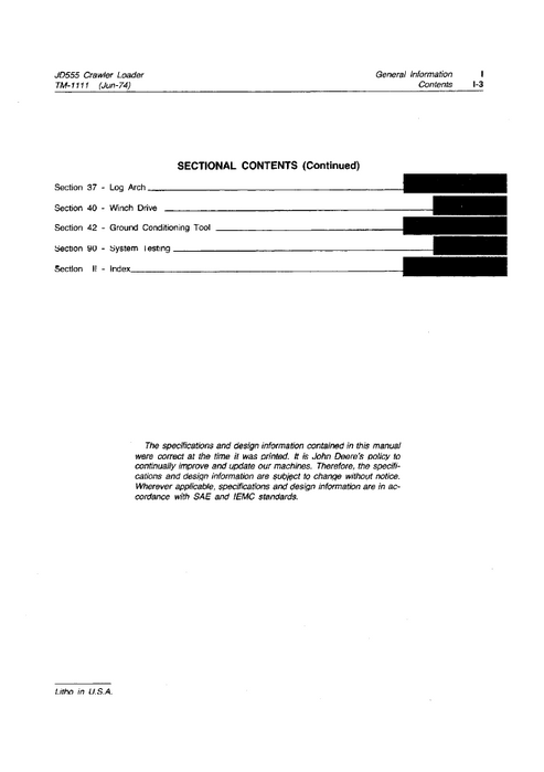 John Deere JD480 Forklift Workshop Technical Manual TM1111
