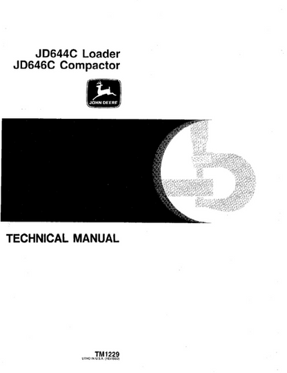 John Deere JD644C Loader & JD646C Compactor Technical Manual TM1229