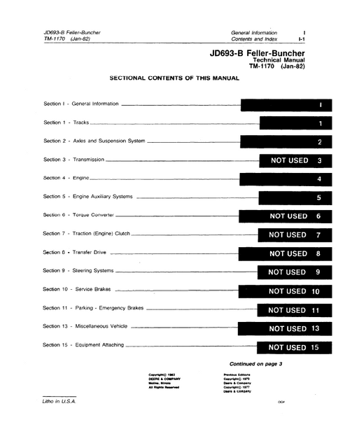 John Deere JD693-B Feller-Buncher Service Repair Manual PDF