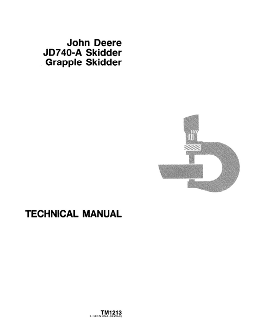 John Deere JD740-A Skidder & Grapple Skidder Manual TM1213