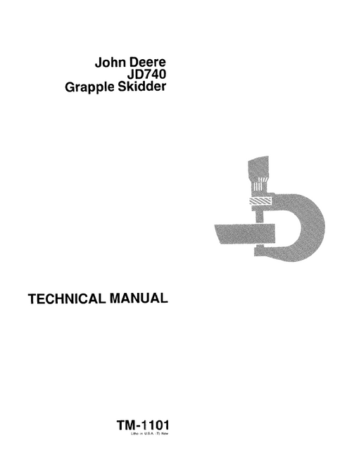 John Deere JD740 Grapple Skidder Technical Manual TM1101