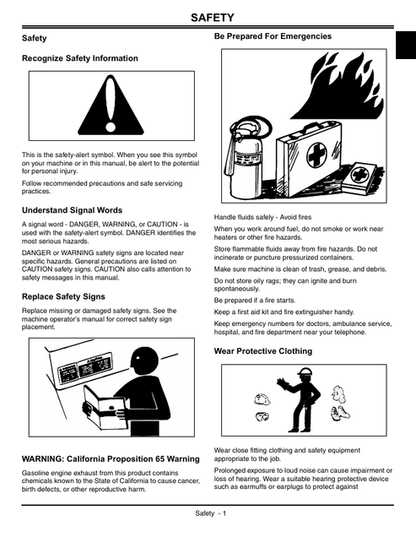 John Deere JS20-40 Walk-Behind Mower Service Repair Manual PDF