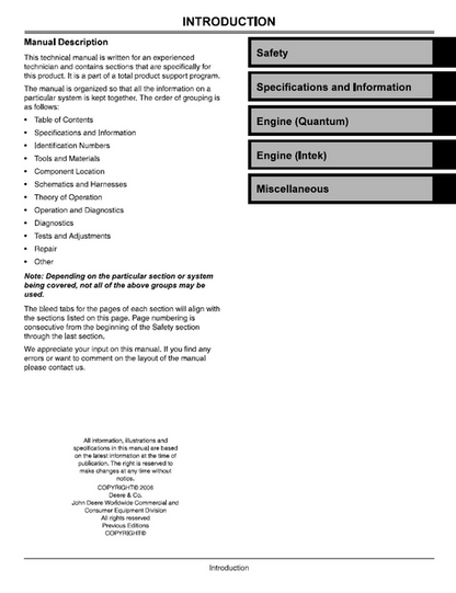John Deere JS20, JS30 & JS40 Rotary Mower Service Technical Manual TM1335