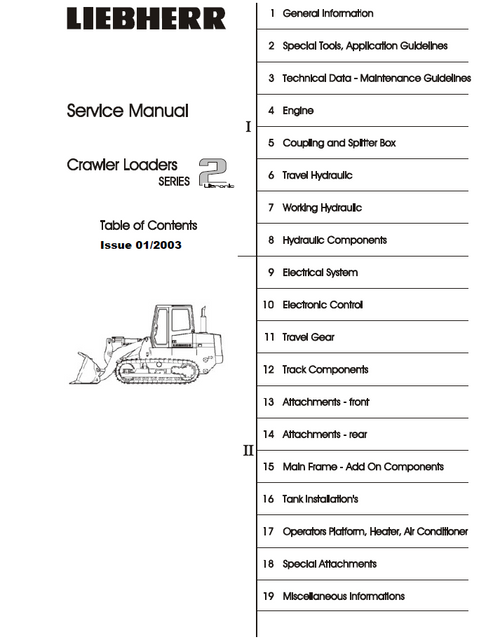 John Deere Liebherr Crawler Loader Series 2 Litronic Manual TM1945