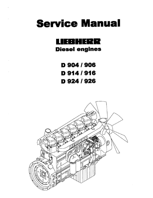 John Deere Liebherr D904-D926 Diesel Engine Service Manual TM2223