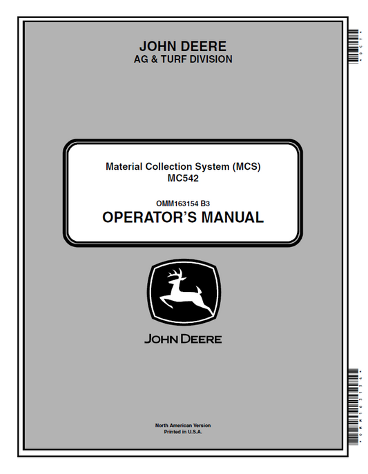 John Deere MC542 Operator Manual OMM163154 PDF