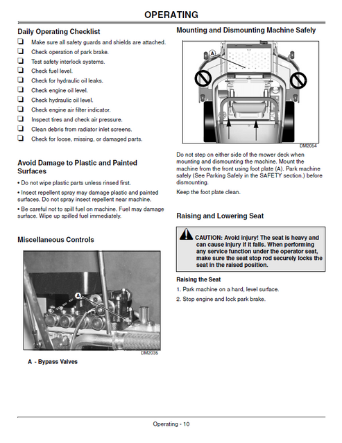 John Deere MID-MOUNT Z-TRAK 997 Service & Operator Manual PDF