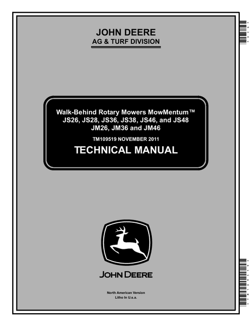 John Deere MOWMENTUM JM JS Rotary Mower Technical Manual TM109519