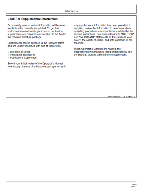 John Deere MX5 MX6 MX7 Rotary Cutter Operation Manual OMW49246