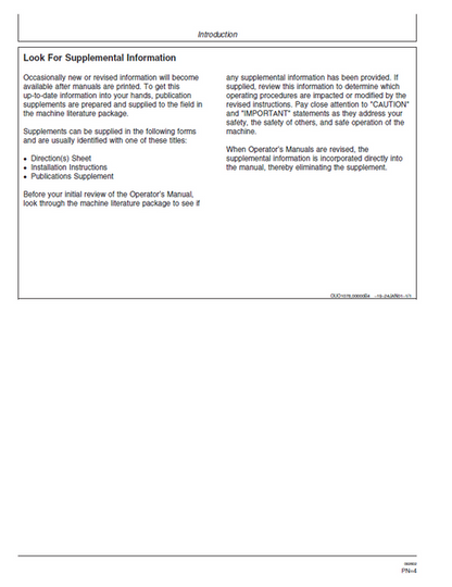 John Deere MX5 MX6 MX7 Rotary Cutter Operation Manual OMW49246