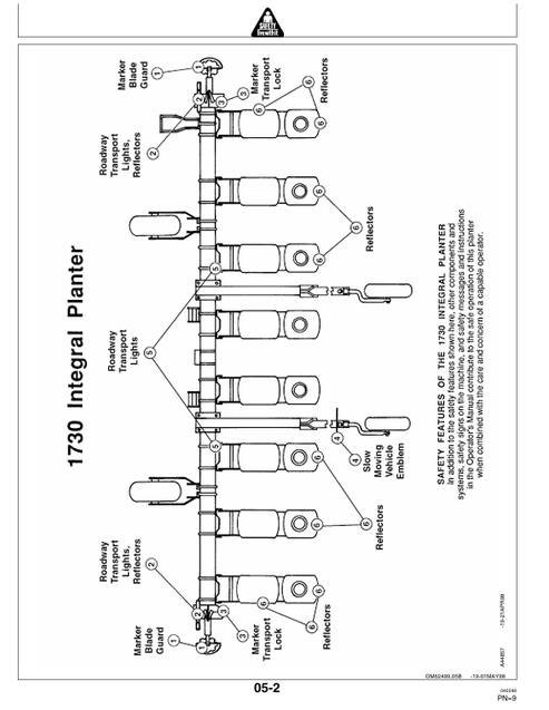 John Deere MaxEmerge Plus 1700 & 1730 Integral Planter Manual OMA62499