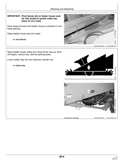 John Deere OMH175278 90 Series Corn Head Operation & Maintenance Manual