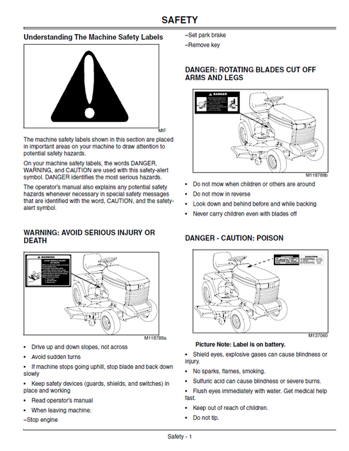 John Deere OMM145728 GX325 GX335 GX345 Tractor Operation Manual