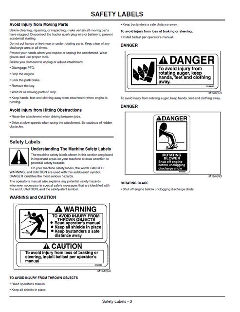John Deere OMM151683 44-Inch Snowblower Operation & Maintenance Manual