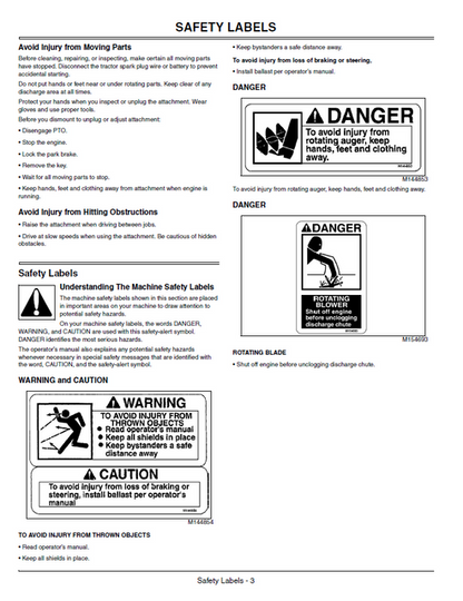 John Deere OMM151683 44-Inch Snowblower Operation & Maintenance Manual