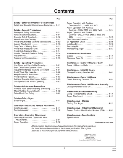 John Deere PA40 Planetary Auger Manual OMT261938