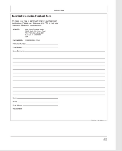 John Deere PA40 Planetary Auger Operator Manual PDF