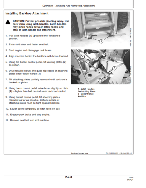 John Deere PRO960 Utility Backhoe Equipment Operator Guide
