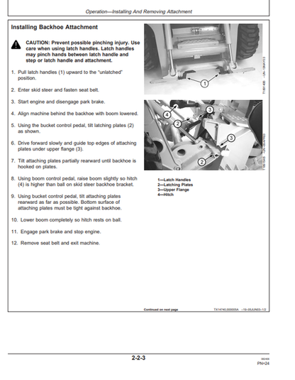 John Deere PRO960 Utility Backhoe Equipment Operator Guide