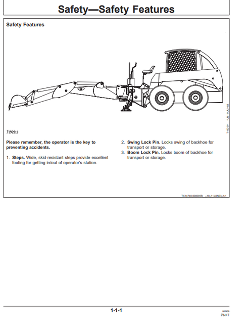 John Deere PRO960 Utility Backhoe Operation & Maintenance Manual