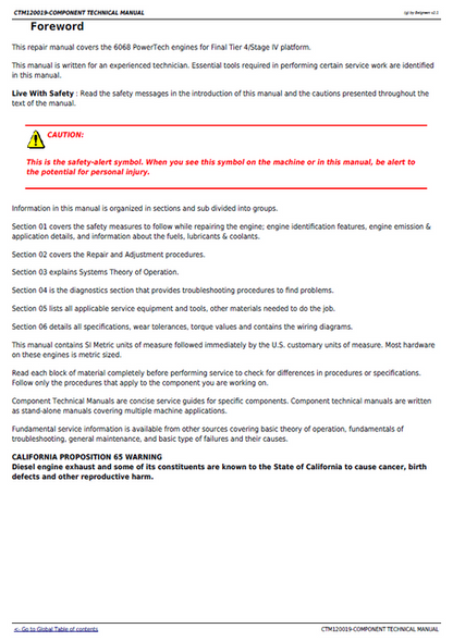 John Deere PowerTech 6068 ECU Component Service Manual