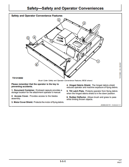 John Deere RE40 And RE50 Brush Cutter Operation & Maintenance Manual PDF