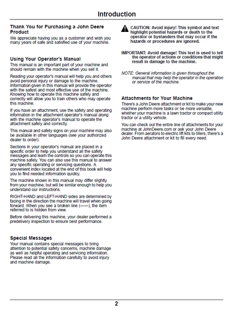John Deere RSX860i Gator Utility Vehicle Owner Operator Manual PDF
