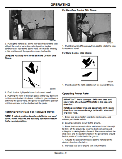 John Deere RT55 RT73 Rotary Tiller Equipment Operator Guide