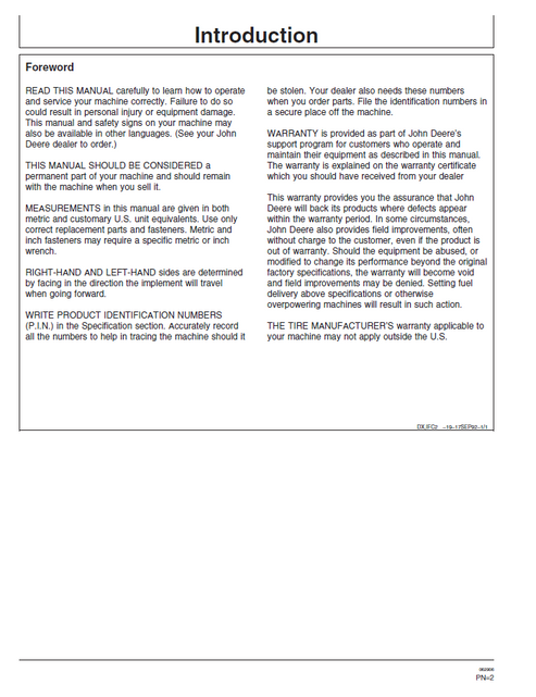 John Deere Rate Chart & Setting Operator Manual OMA84620 PDF