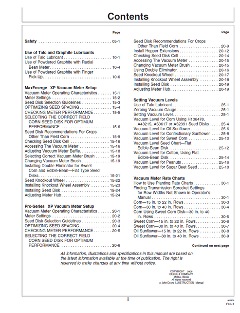 John Deere Rate Setting & Operator Guide Imperial Units OMA84620
