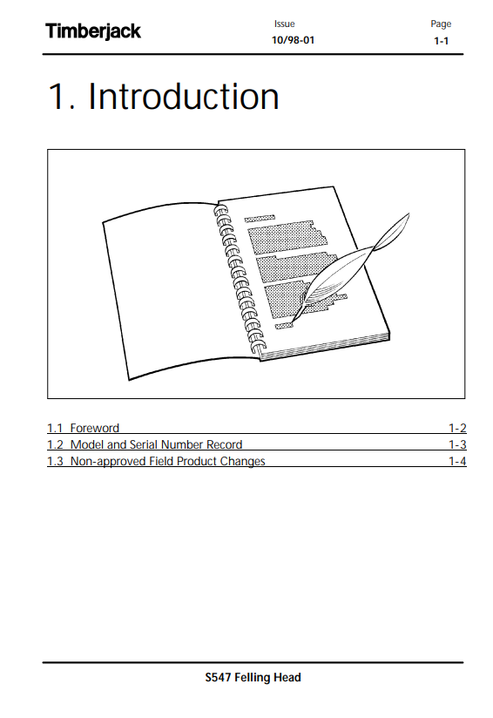 John Deere S547 STT Disc Saw Felling Head Operating Manual PDF