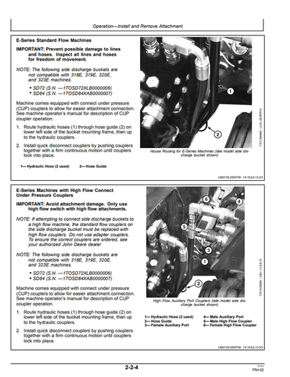 John Deere SA60-SD84 Bucket Operator Manual PDF OMT250589