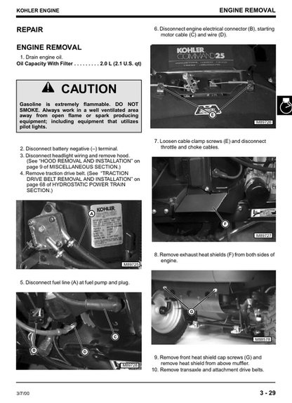 John Deere SABRE Garden Tractor Technical Service & Repair Manual