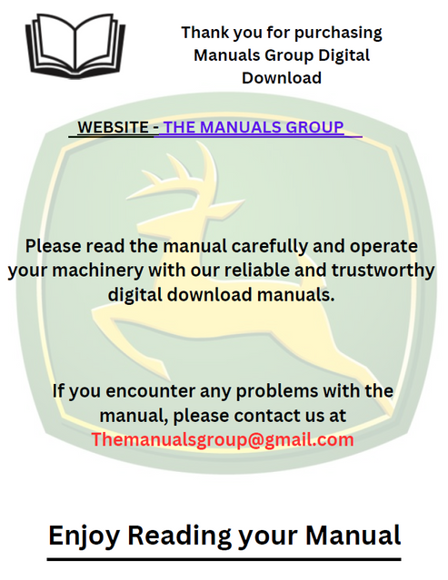 John Deere SB60 SB72 SB78 SB84 Snow Blower Manual OMT248111