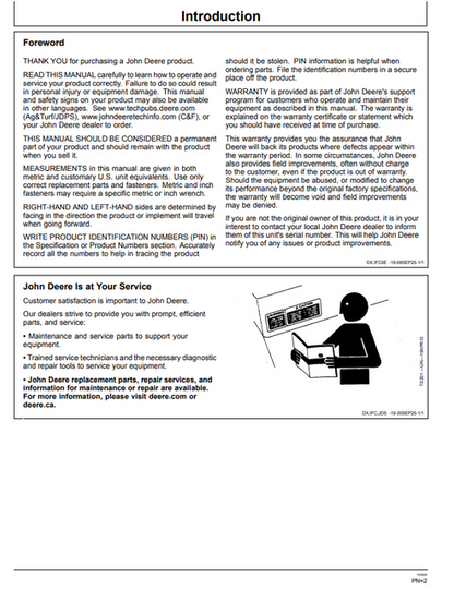 John Deere SB60 SB72 SB78 SB84 Snow Blower Operator Guide
